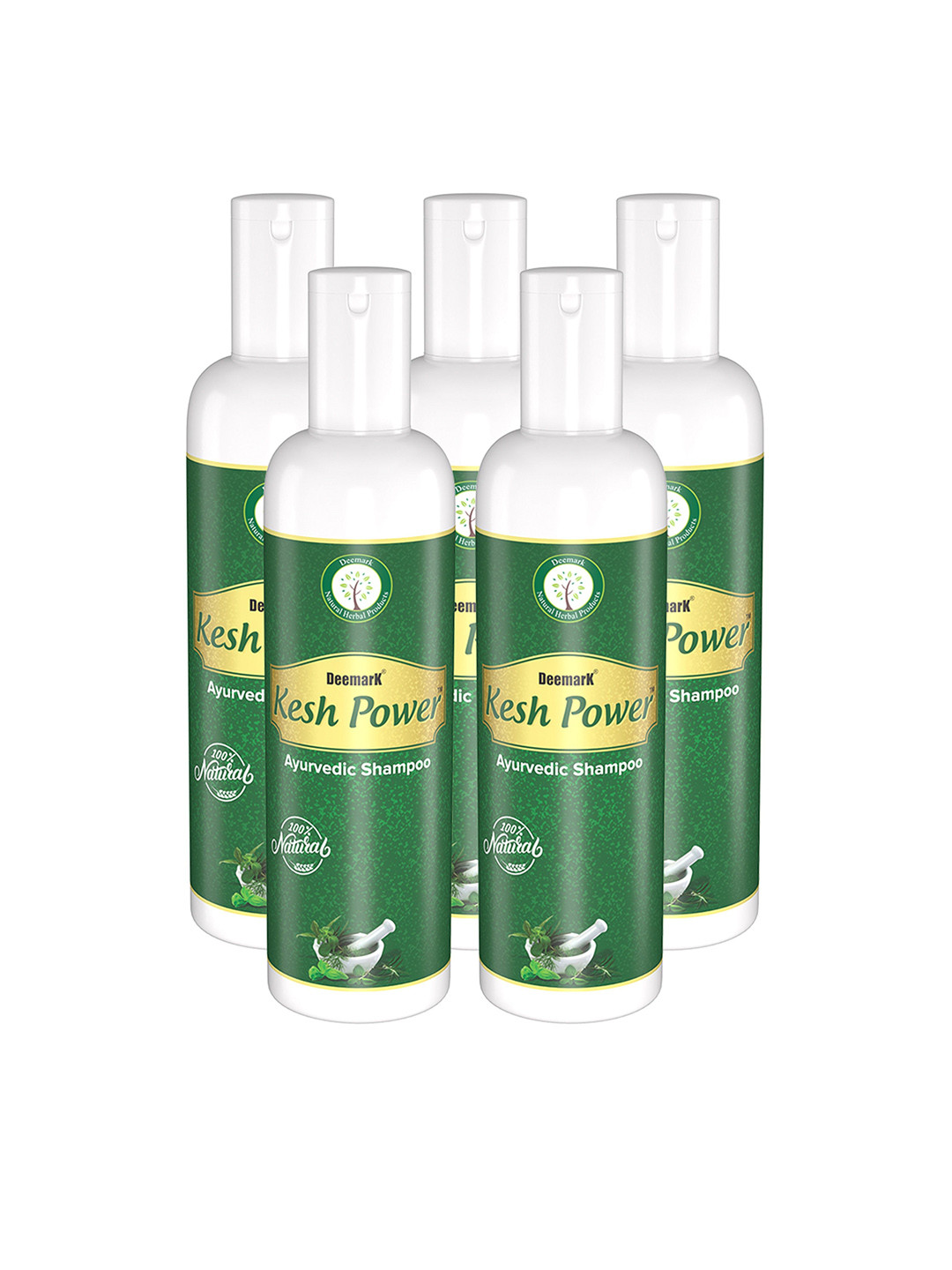 DEEMARK Set Of 5 Kesh Power Ayurvedic Shampoo With Shikakai - 100 ml Each
