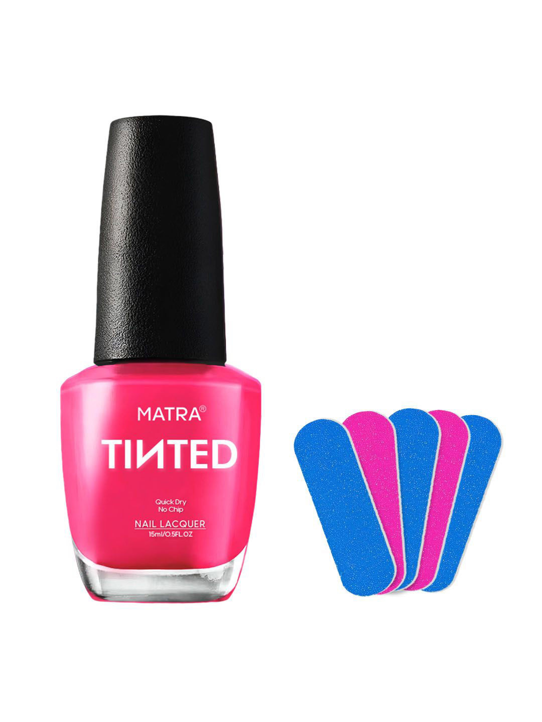 MATRA Nail Polish With Free Mini Filers- 15ml- Barbie Pink