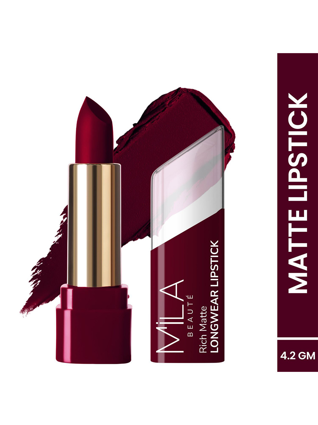 MILA BEAUTE Rich Matte Long Wear Lipstick - 4.2 g Each - First Love - 612