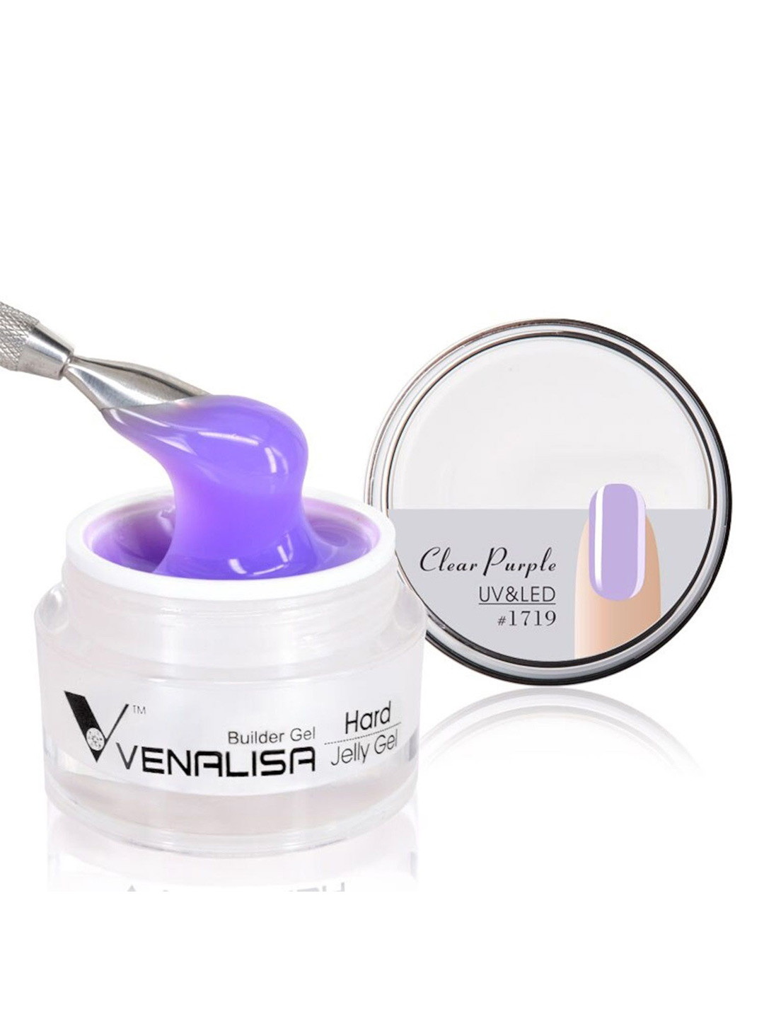 VENALISA UV Sculpture Nail Extension Hard Jelly Builder Gel- 15 ml - Clear Purple 1719