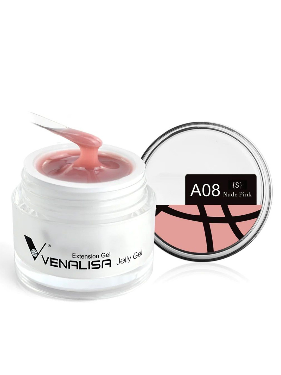 VENALISA UV Sculpture Nail Extension Hard Jelly Builder Gel - 15 ml - Nude Pink A08 (s)