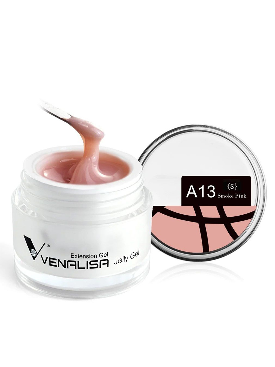 VENALISA UV Sculpture Nail Extension Hard Jelly Builder Gel - 15 ml - Smoke Pink A13 (S)