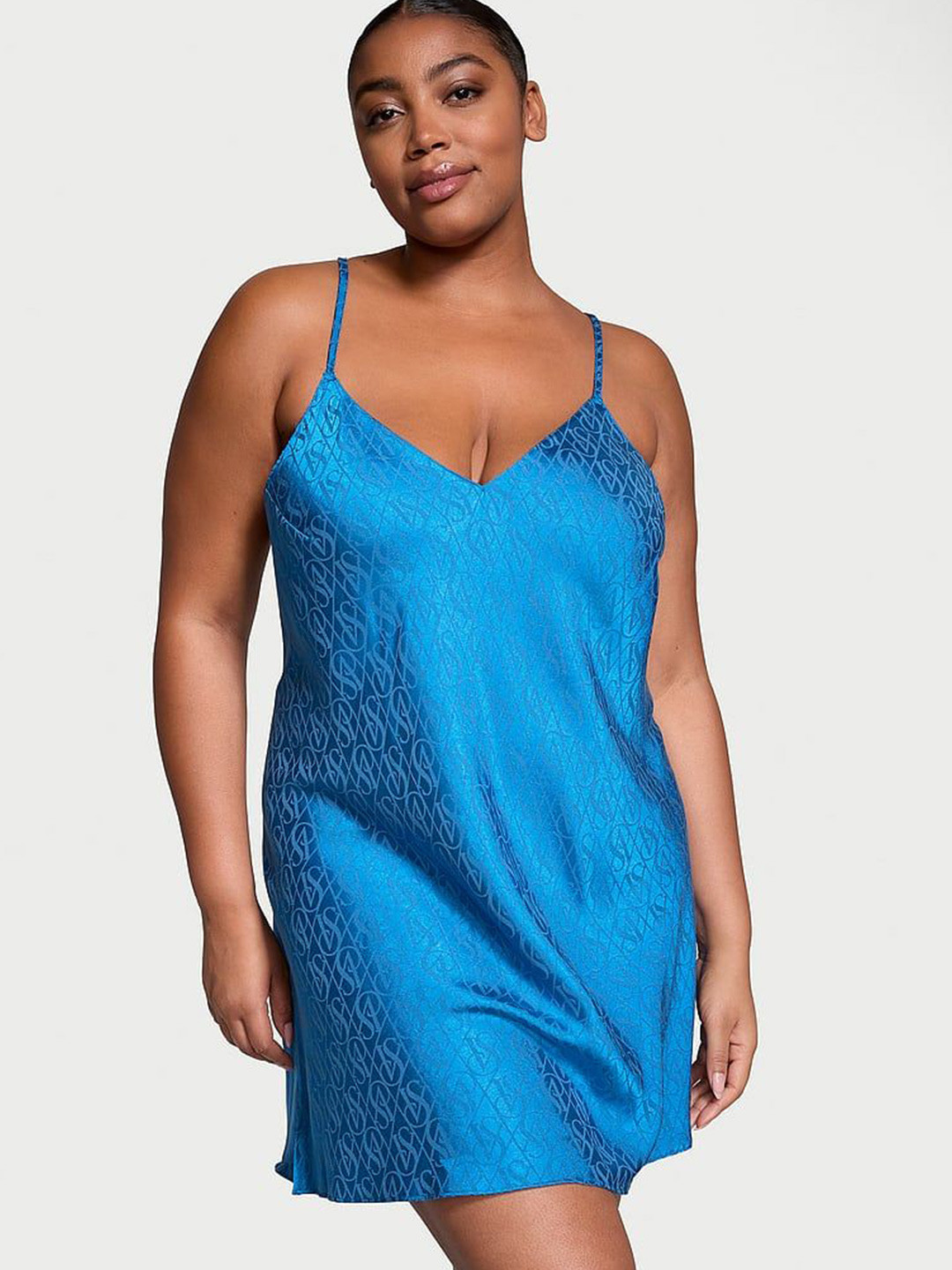 Victoria's Secret Icon Satin Open-Back Slip