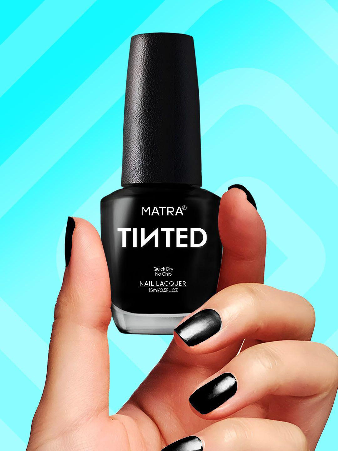 MATRA Quick Dry & No Chip Long Lasting Tinted Nail Lacquer 15 ml - Bewitched Black