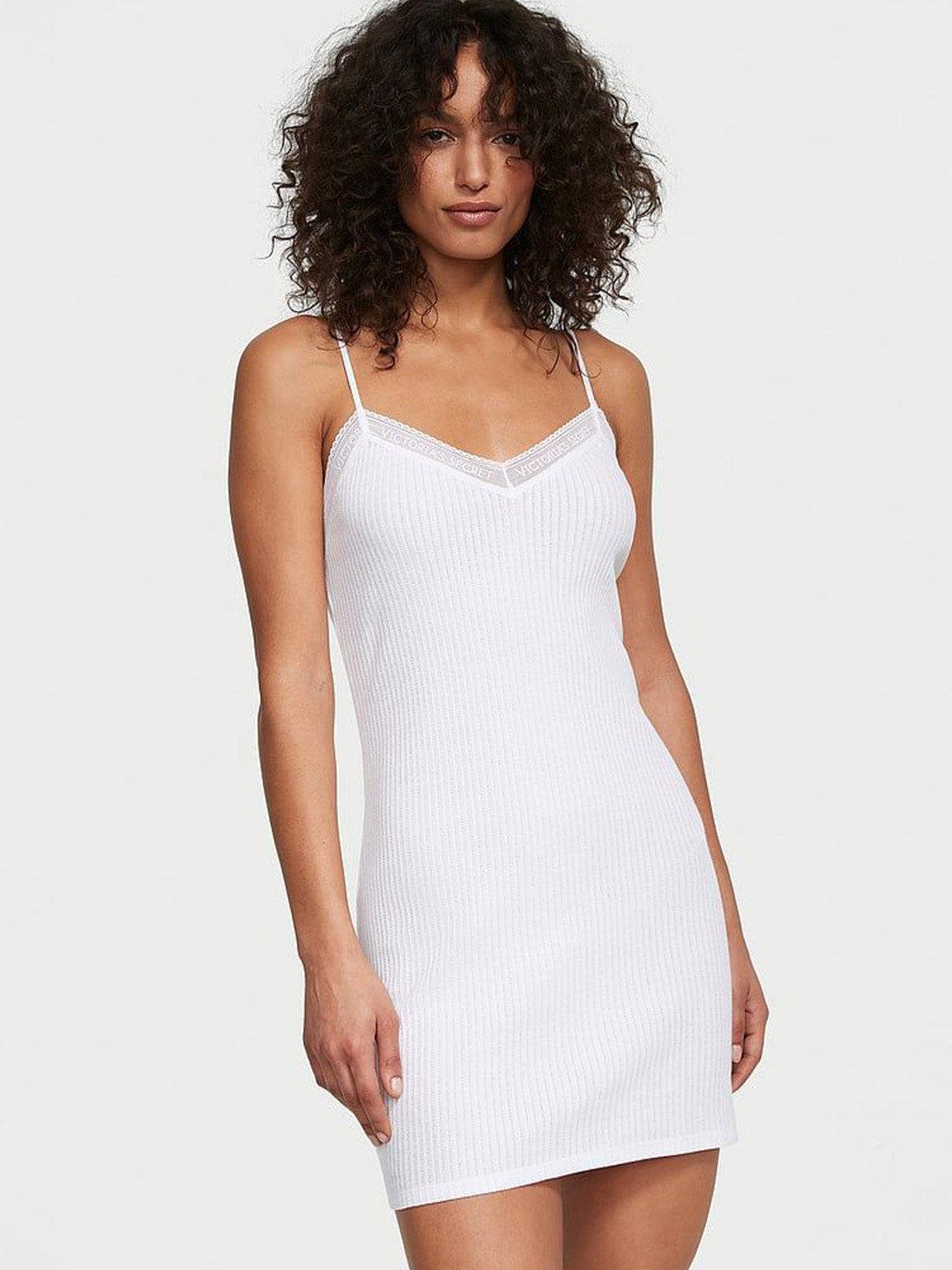 Victoria's Secret Lace-Trim Pointelle Short Slip