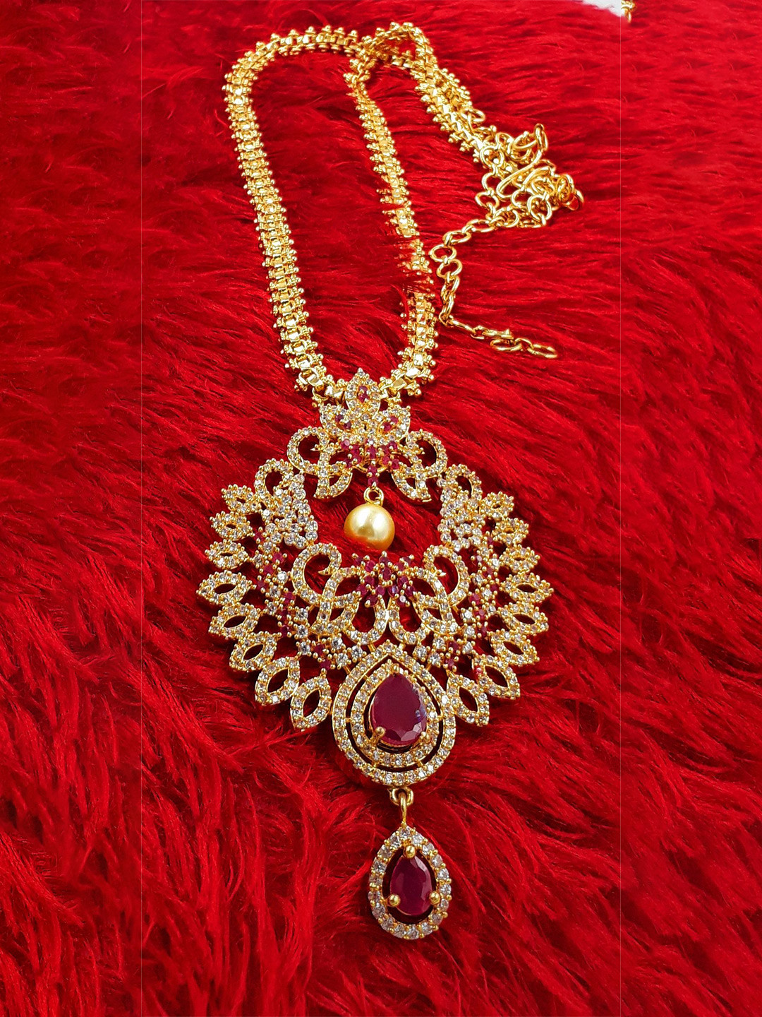 Anujeet Fashion Hub Copper Gold-Plated Antique Chain