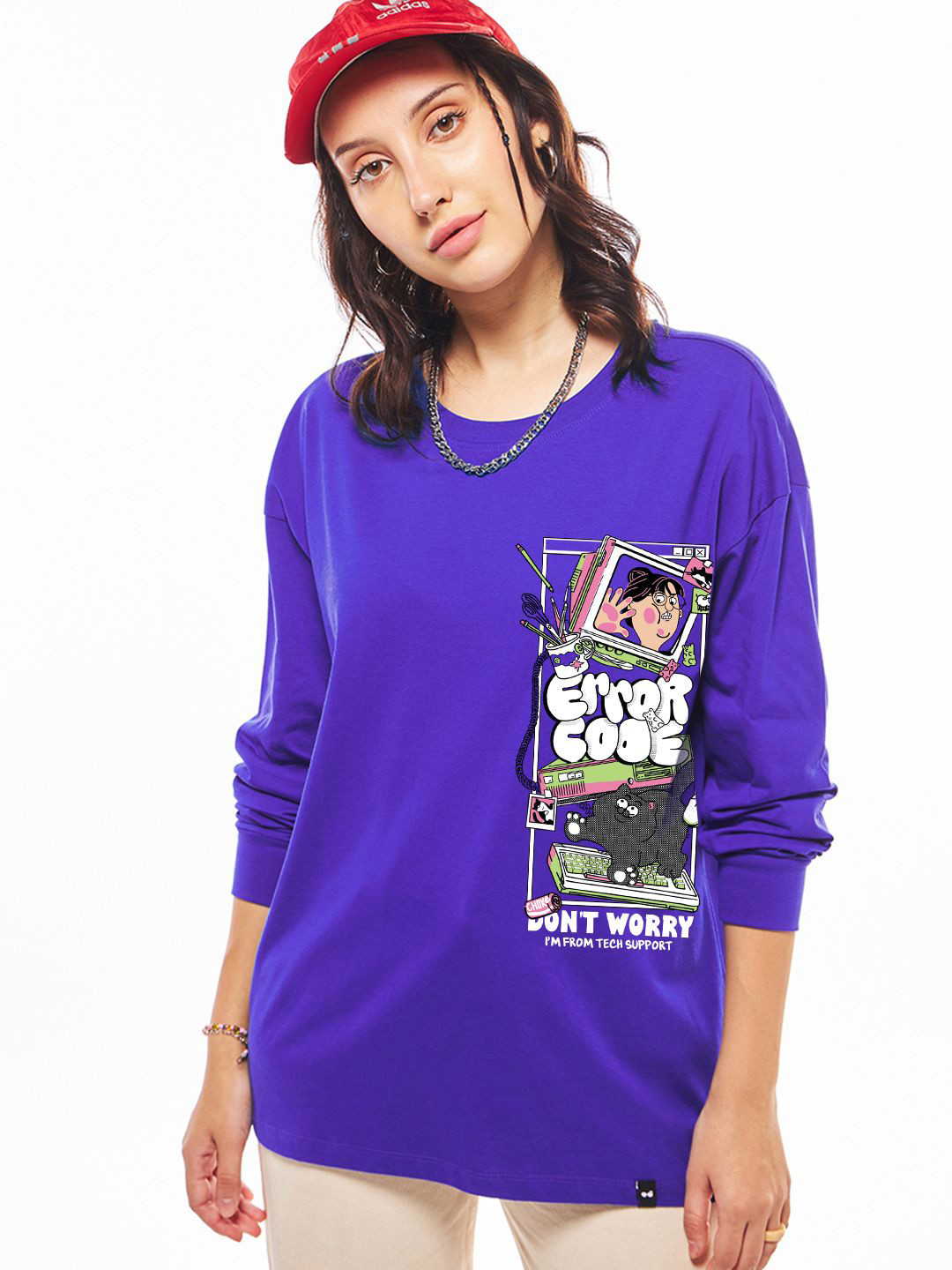 Bewakoof Women Printed Oversized T-shirt