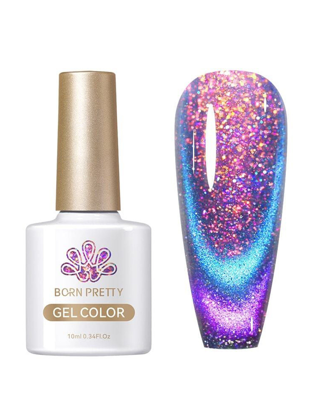 BORN PRETTY All Shine On Me Magnetic Holorgraphic Gel Nail Polish- 10 ml - Shade -  RG06