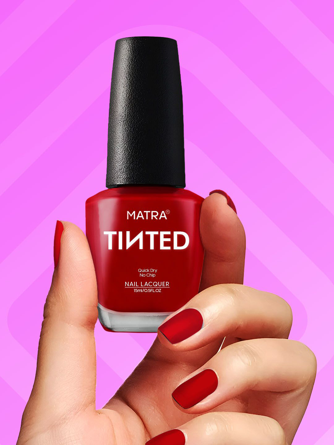 MATRA Quick Dry & No Chip Long Lasting Tinted Nail Lacquer 15 ml - Scarlet Scandal