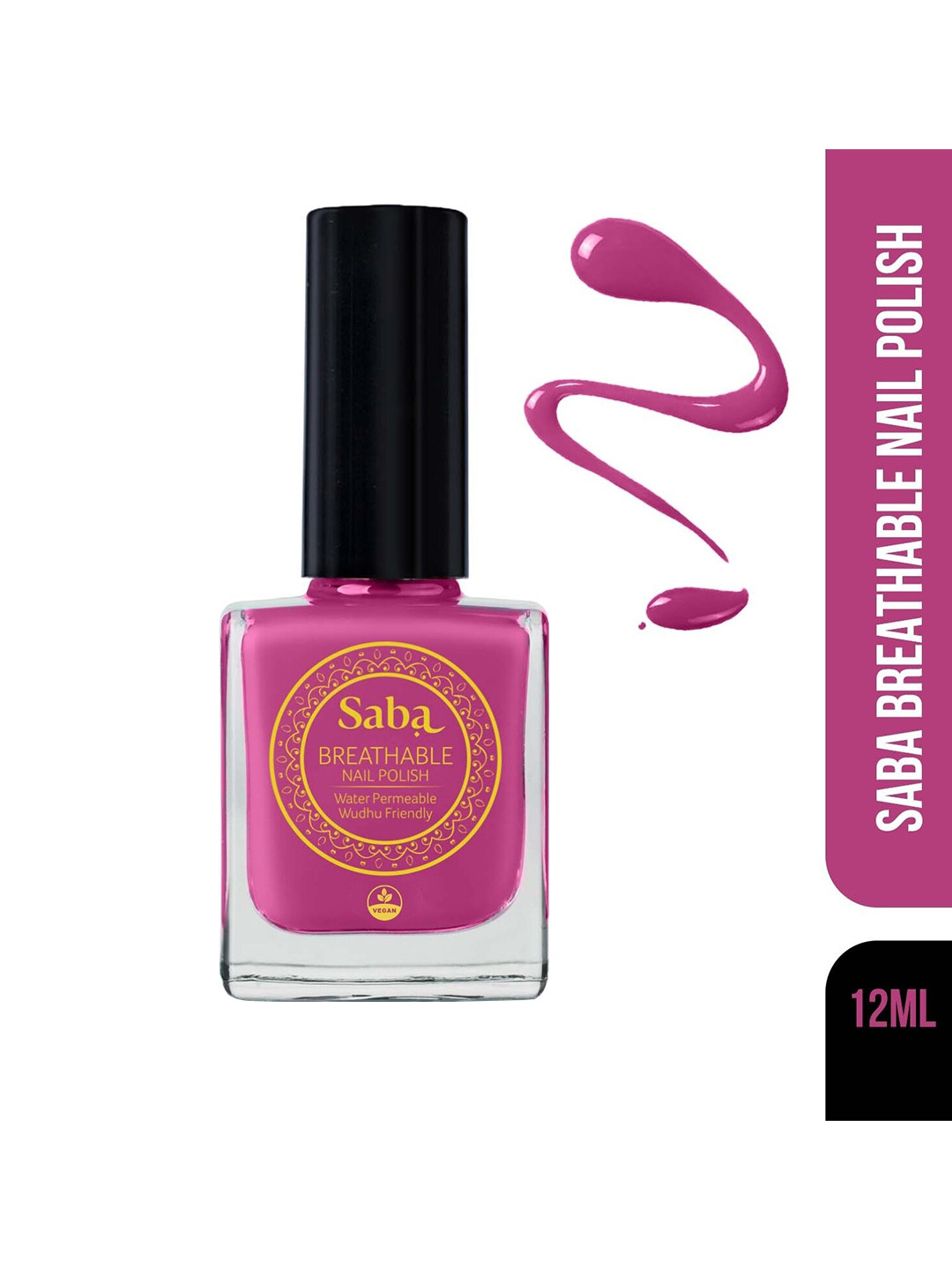 Saba Breathable Nail Paint-12ml- MULBERRY PINK