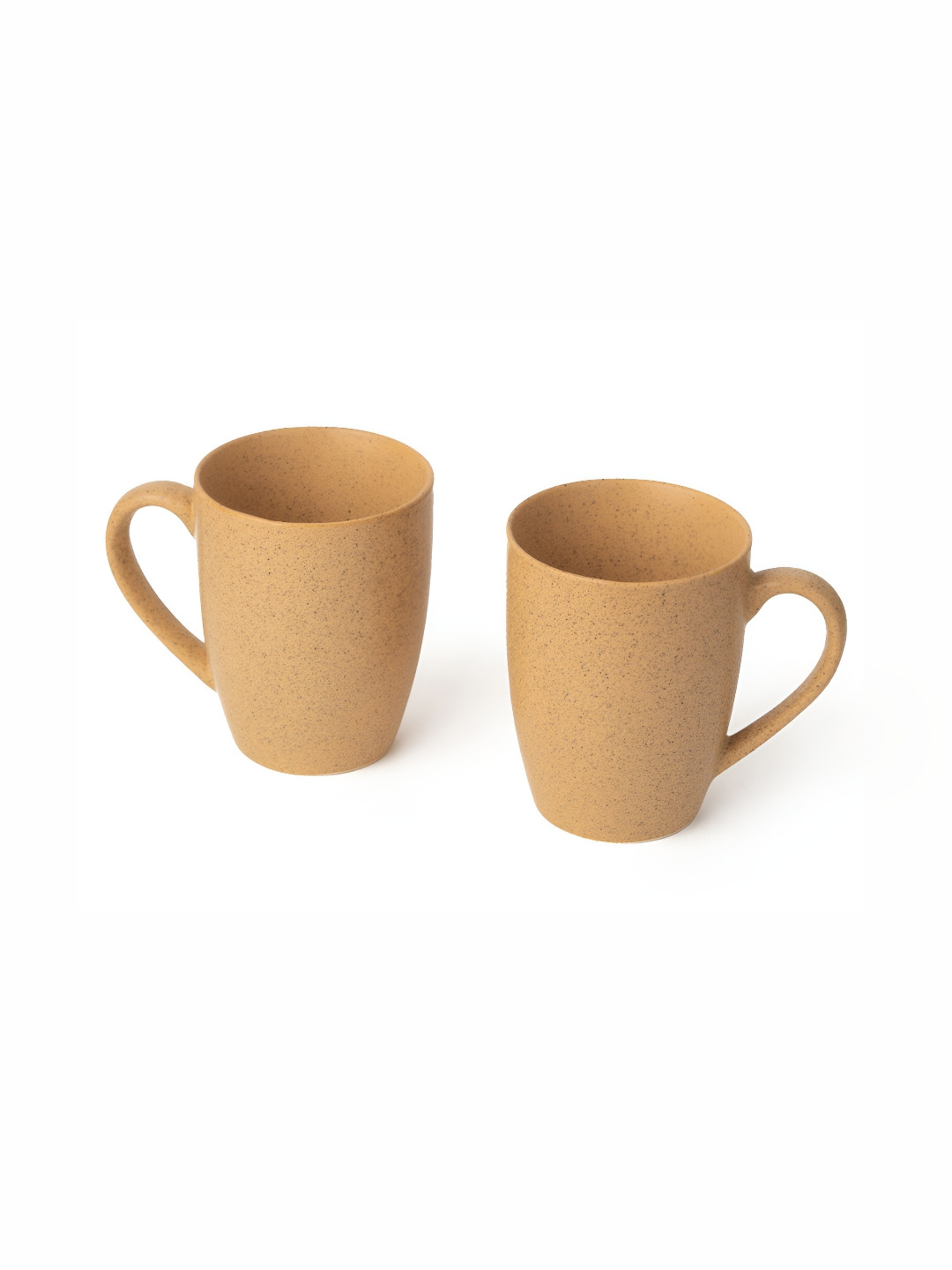 BODHI HOUSE Mugal Bageecha Mustard Ceramic Handmade 2 Piece Cups-300ml