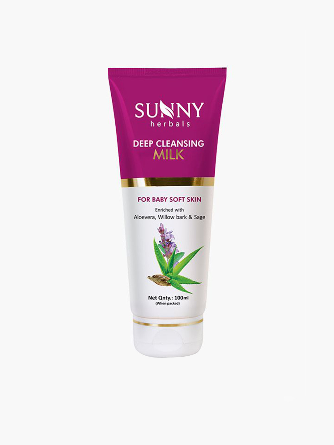 SUNNY HERBALS Deep Cleansing Milk With Aloe Vera For Baby Soft Skin - 100 ml