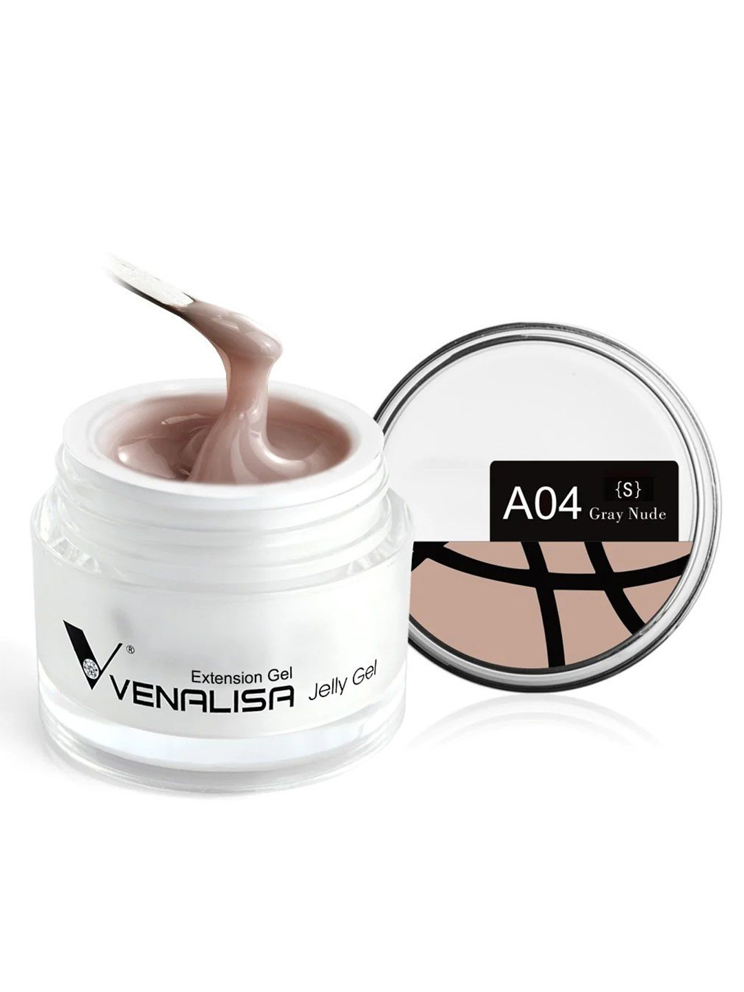 VENALISA UV Sculpture Nail Extension Hard Jelly Builder Gel - 15 ml - Gray Nude A04 (S)