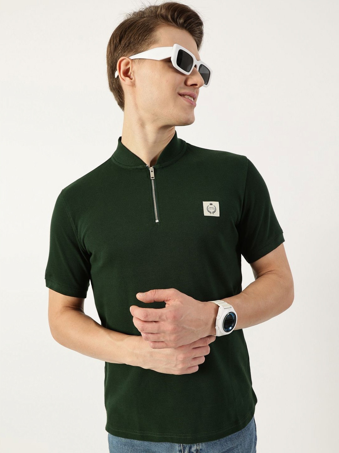 Thomas Scott Men Mandarin Collar T-shirt