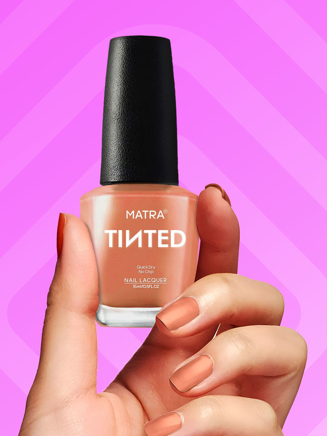 MATRA Quick Dry & No Chip Long Lasting Tinted Nail Lacquer 15 ml - Peach Please
