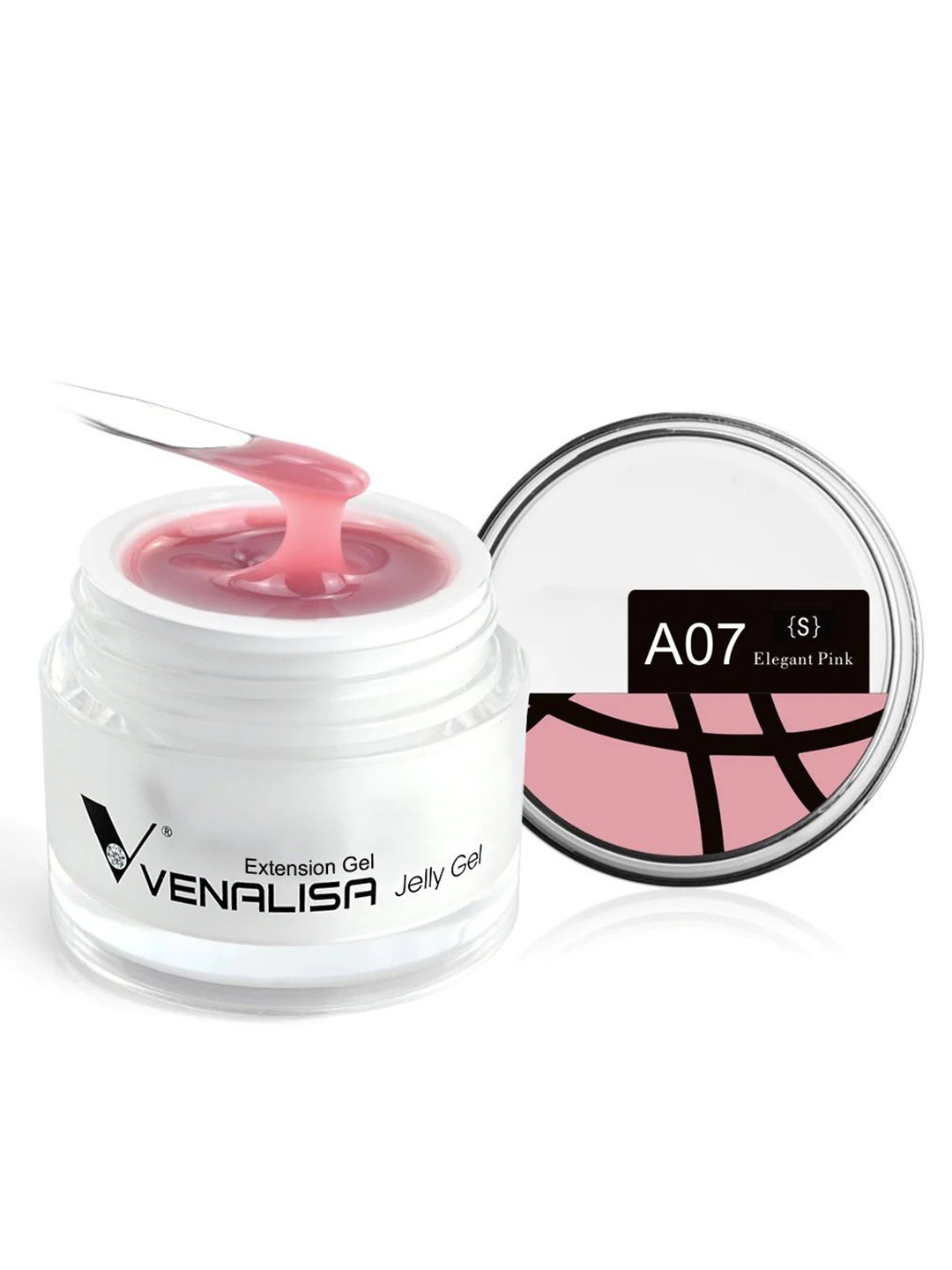 VENALISA UV Sculpture Nail Extension Hard Jelly Builder Gel - 15 ml- Elegant Pink A07 (S)