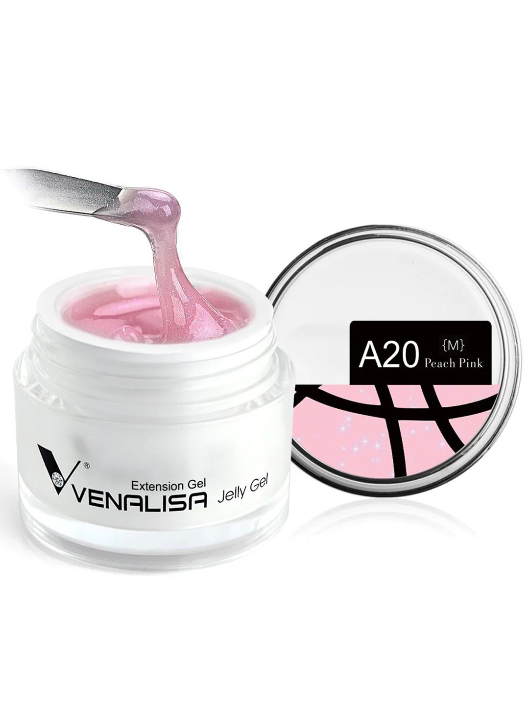VENALISA UV Sculpture Nail Extension Hard Jelly Builder Gel - 30 ml - Peach Pink A20 (M)