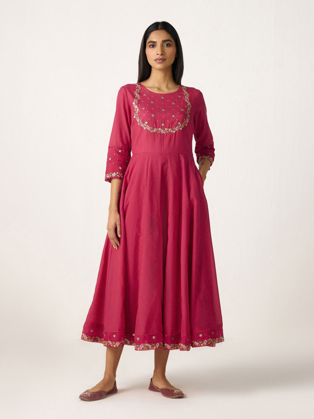 Ancestry Floral Formal Fit & Flare Maxi Dress