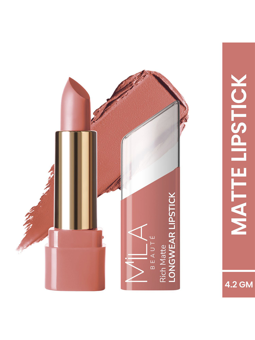 MILA BEAUTE Rich Matte Longwear Bullet Lipstick - 4.2 g - Touch Of Nude - 618