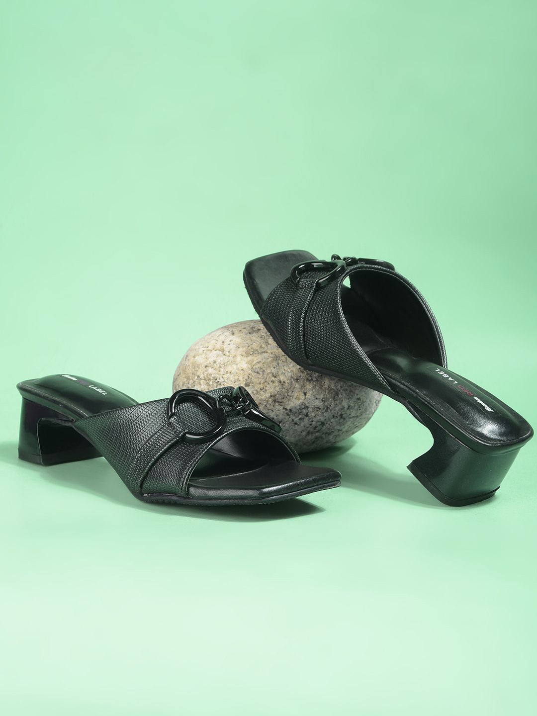 Bata Women Buckle Detail Block Heels