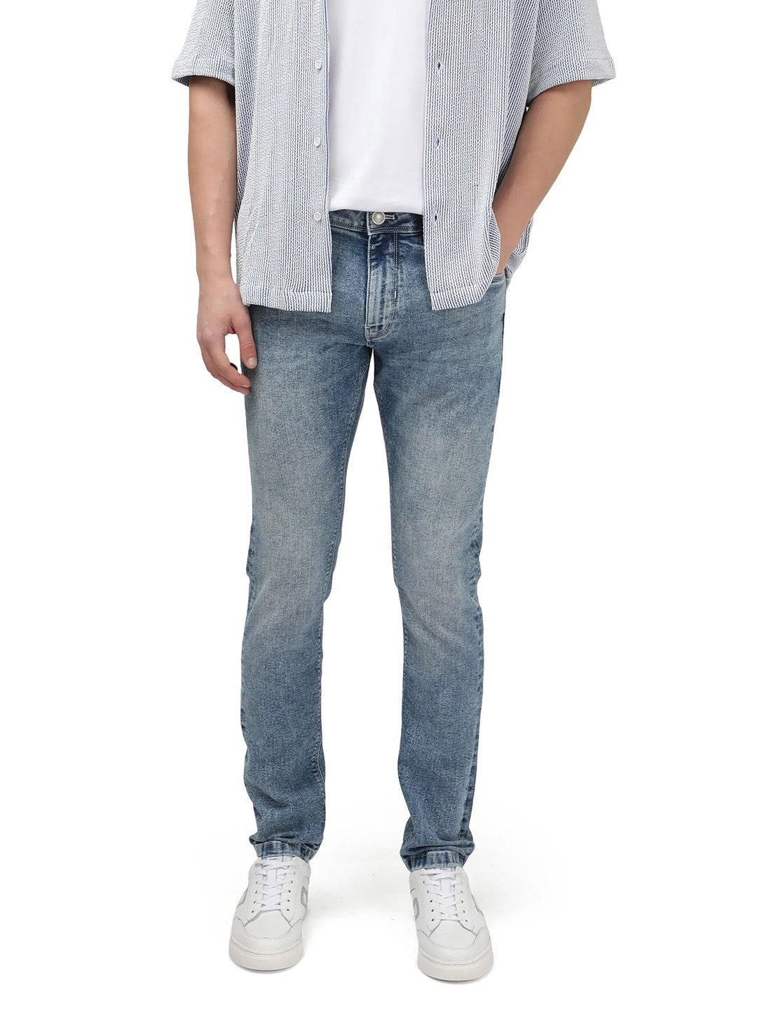 RARE RABBIT Men  Heavy Fade Stretchable Slim Fit Jeans