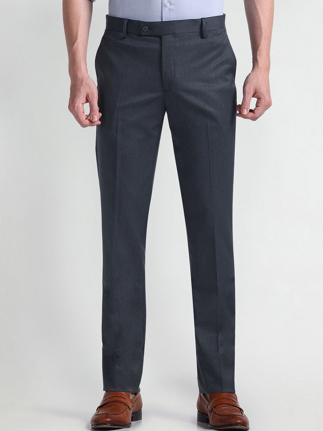 Arrow Men Men Solid Tailored Fit Trousers
