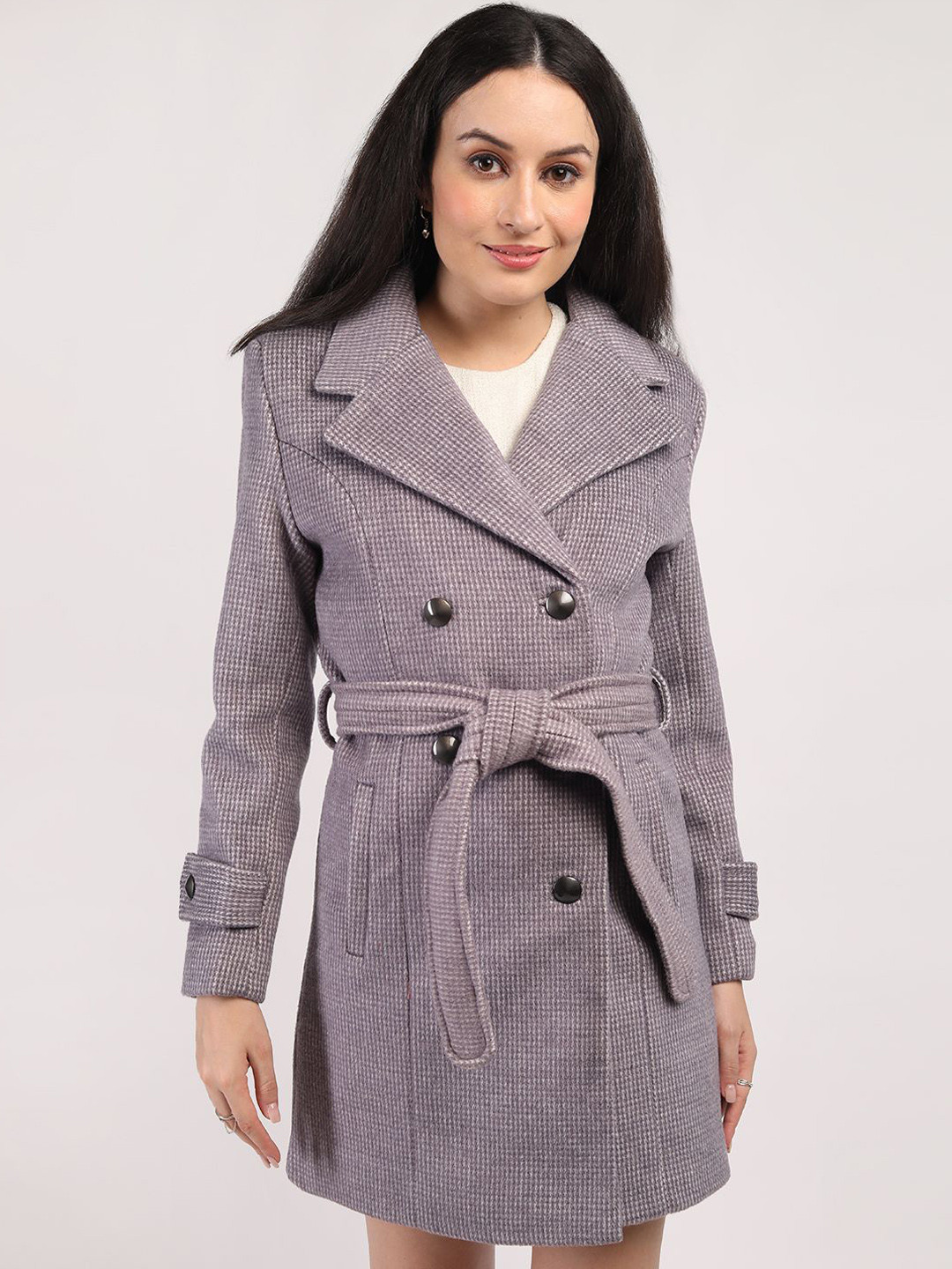 The Roadster Lifestyle Co Long Sleeve Double Breasted Winter Coat