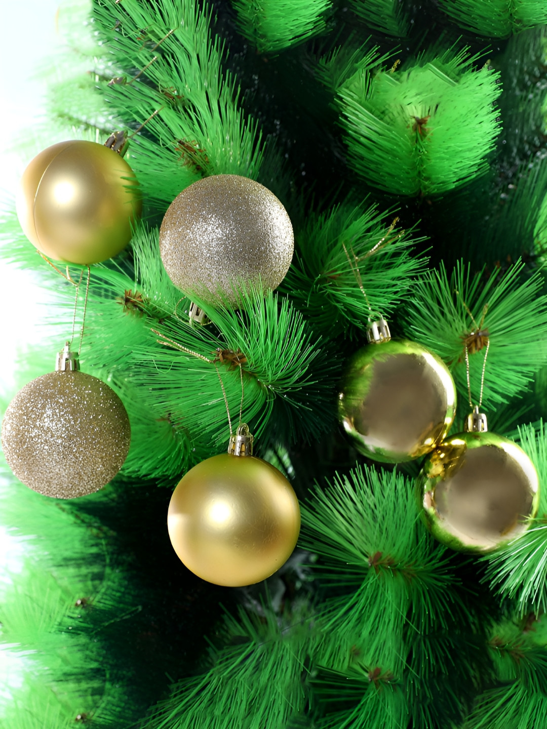 TAYHAA 12 Pcs Glitter Gala Bauble Set