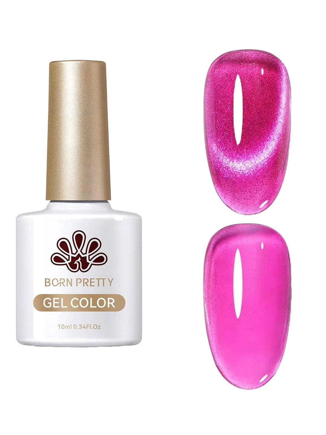 BORN PRETTY Amber Crystal Cat Eye Magnetic Gel Color Nail Polish 10 ml - Shade AC01