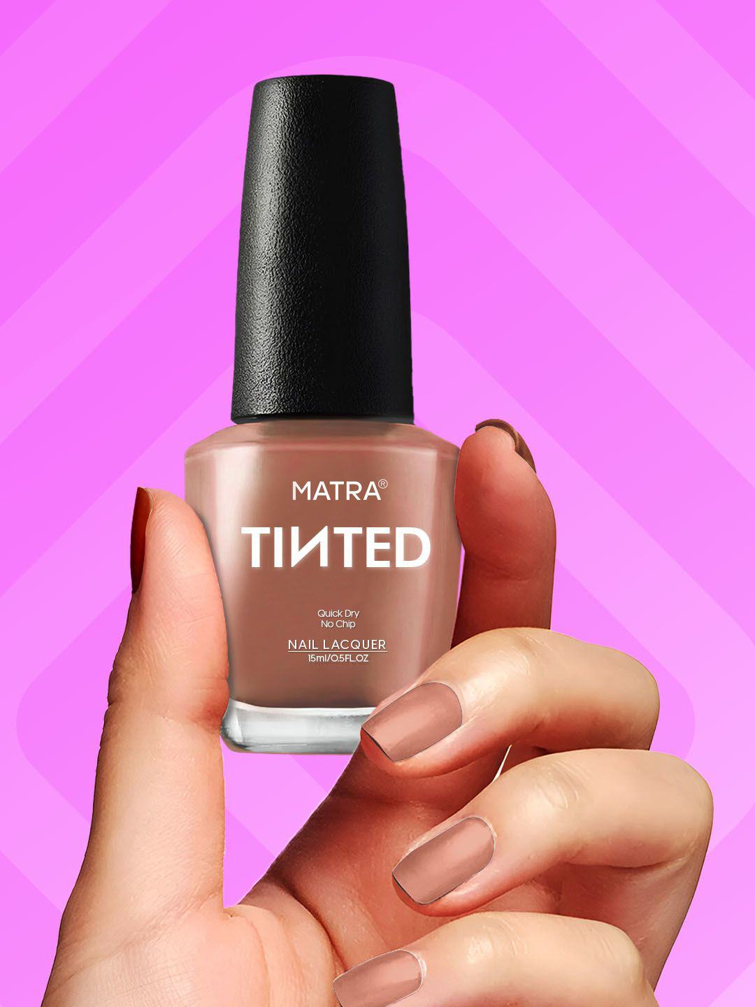 MATRA Quick Dry & No Chip Long Lasting Tinted Nail Lacquer 15 ml - Nutty Nude