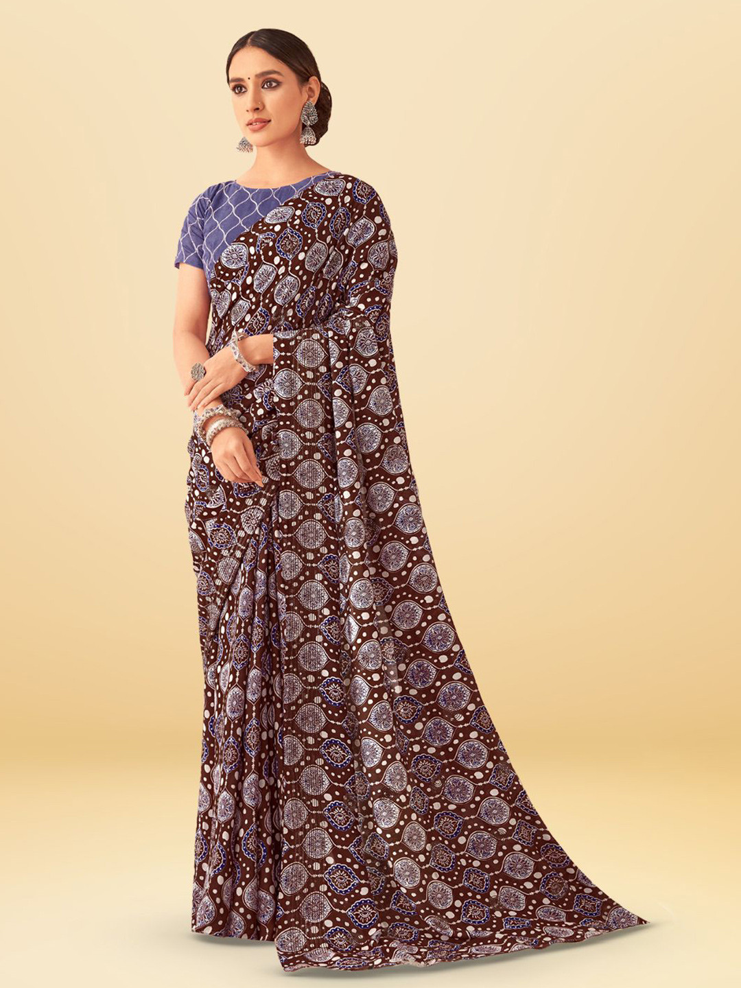 SARHA Ethnic Motifs Pure Georgette Saree
