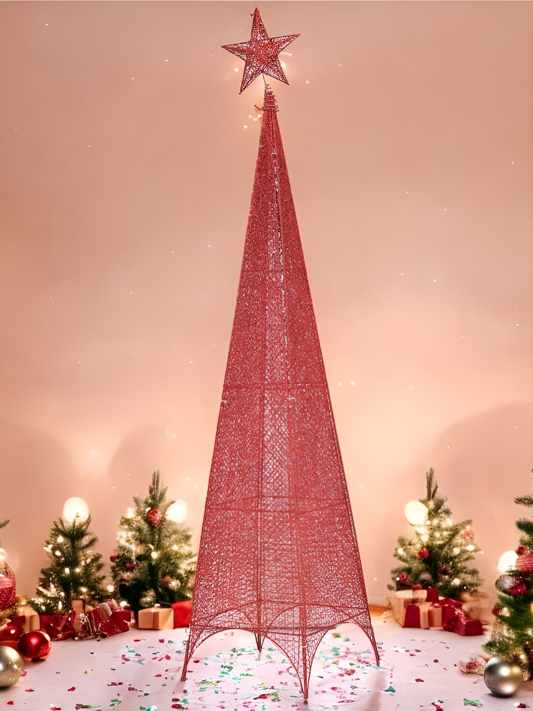 TAYHAA Red Christmas Tree Tower