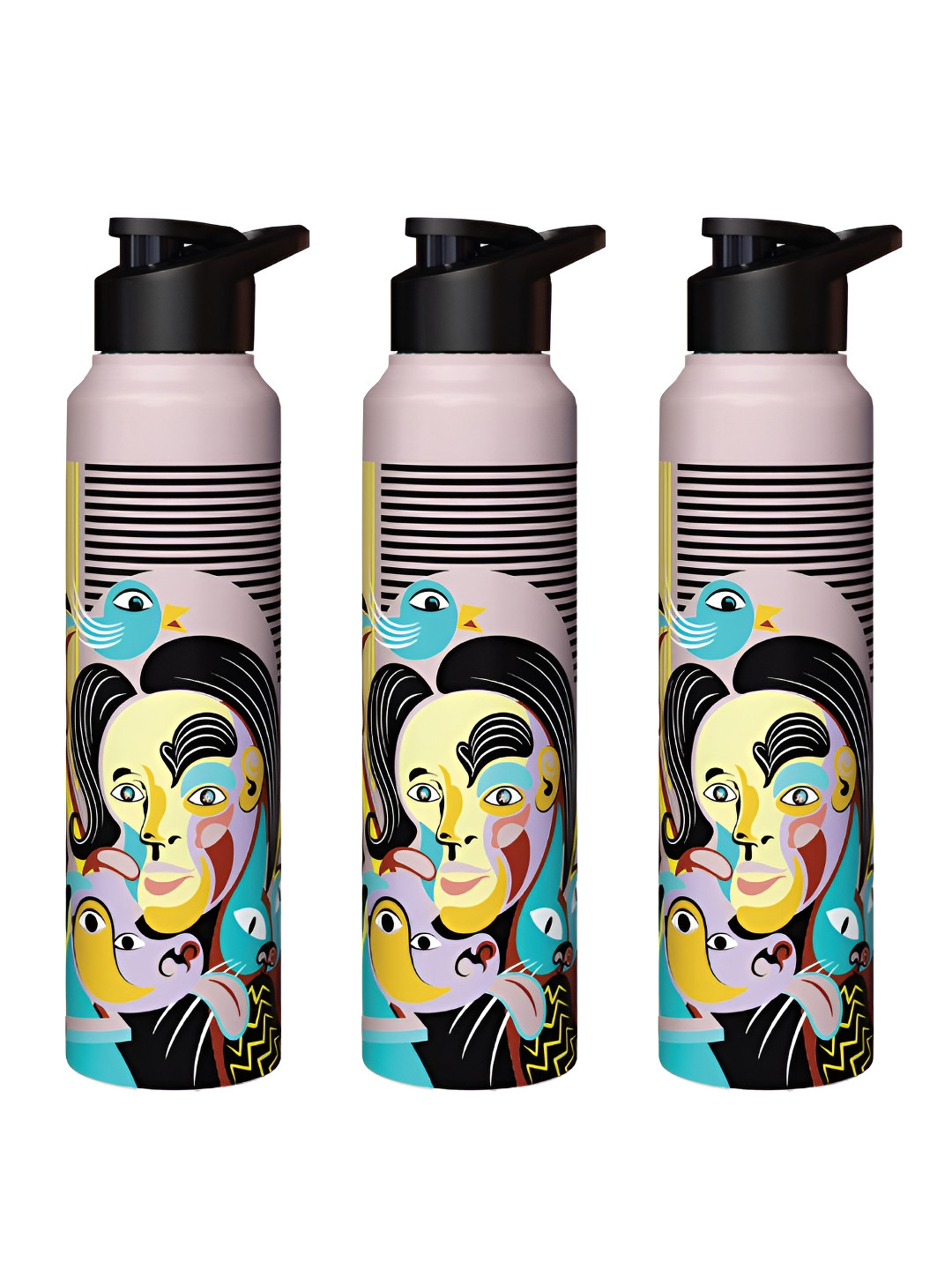 Speedex Atelier Multi Conversational Stainless Steel Flip Top 3 Piece Sipper - 1L