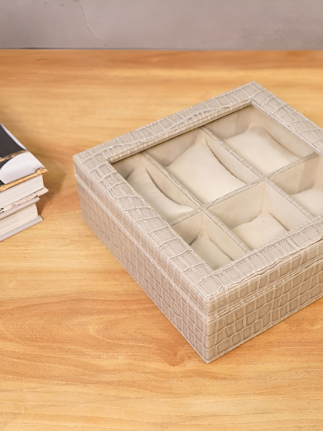 RCASA Beige Textured Watch Organiser