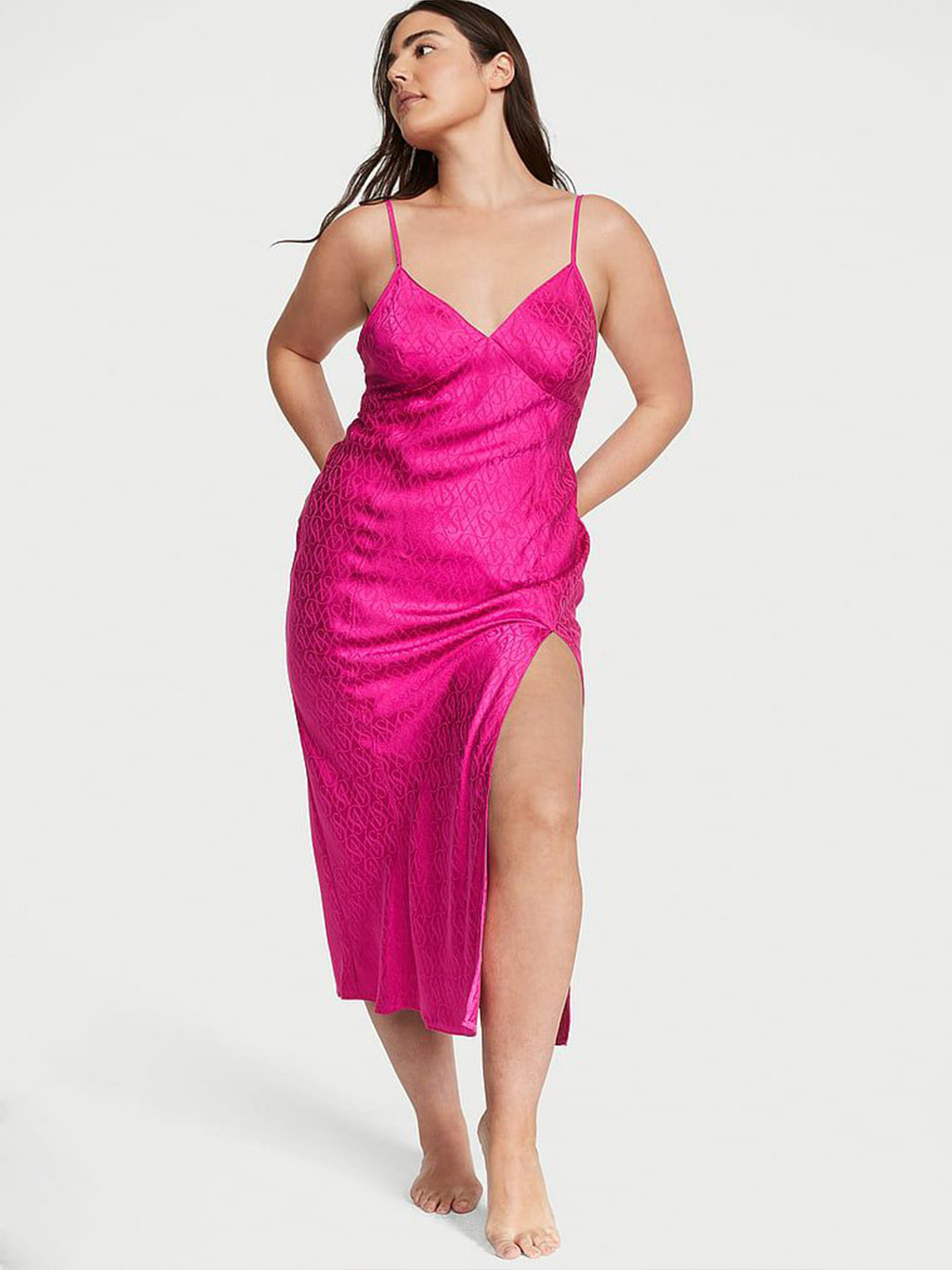 Victoria's Secret Icon Satin Midi Slip