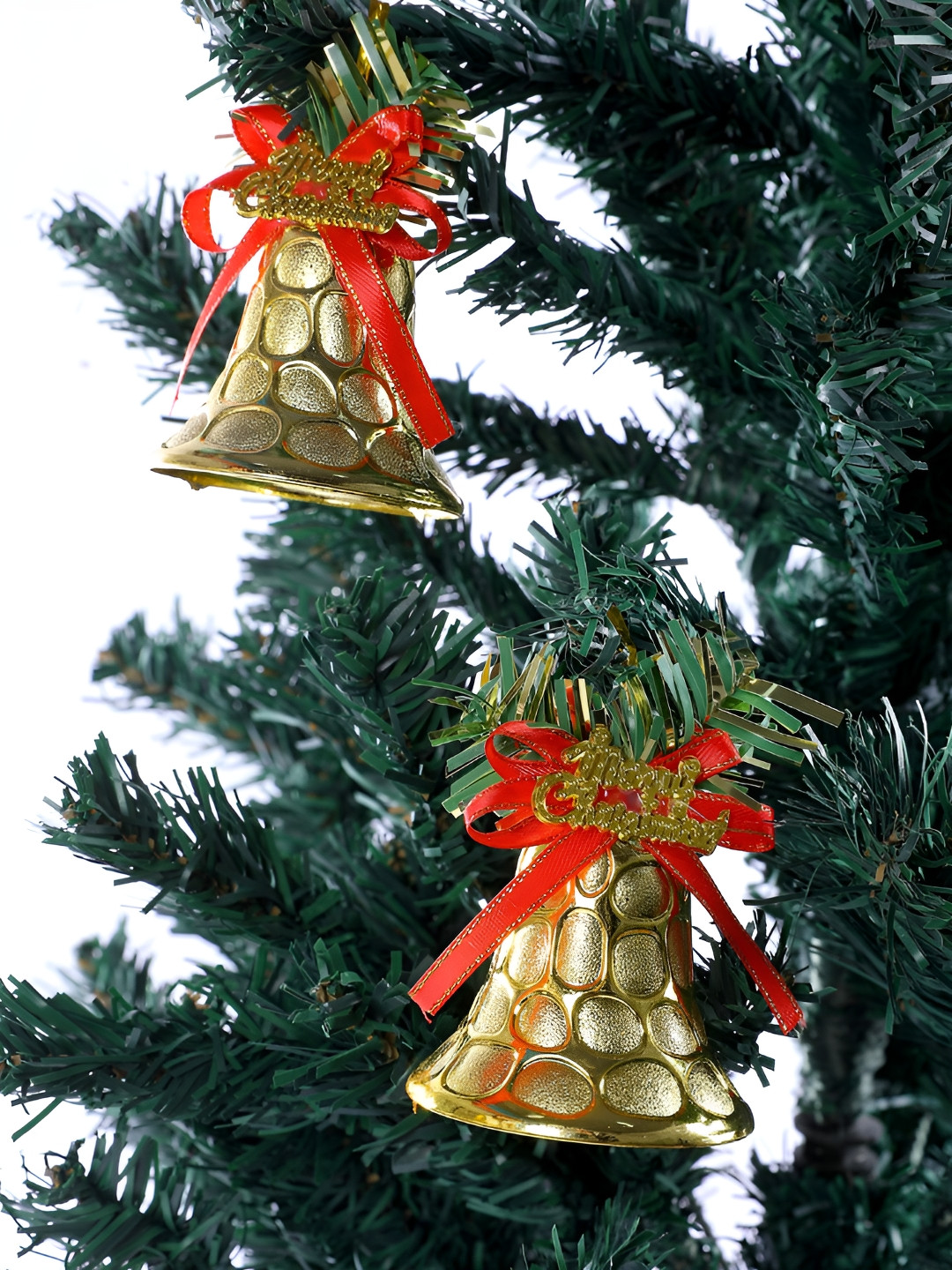TAYHAA12 Pcs Red & Green Chiming Christmas Bells
