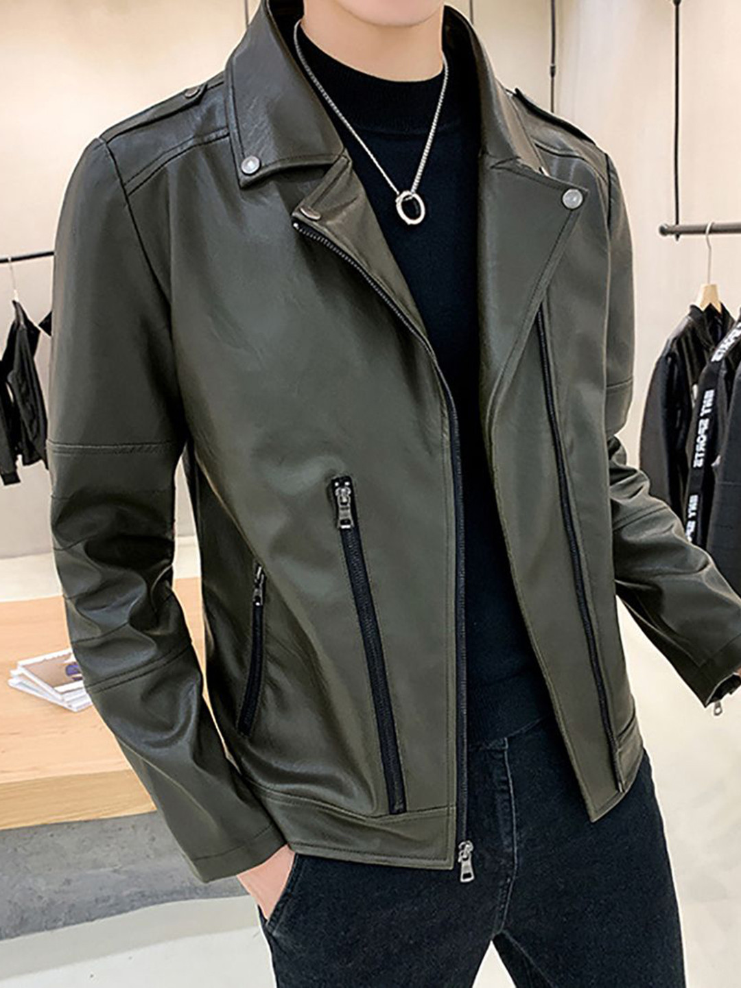 StyleCast x Revolte Men Leather Jacket