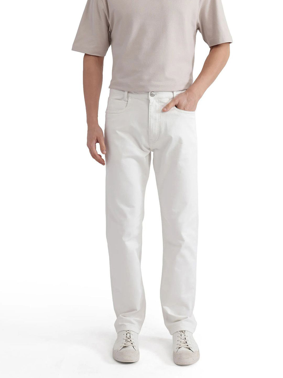 RARE RABBIT Men Comfort Low Distress Stretchable Jeans