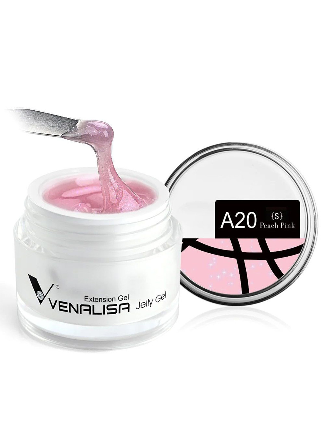 VENALISA UV Sculpture Nail Extension Hard Jelly Builder Gel - 15 ml - Peach Pink A20 (S)