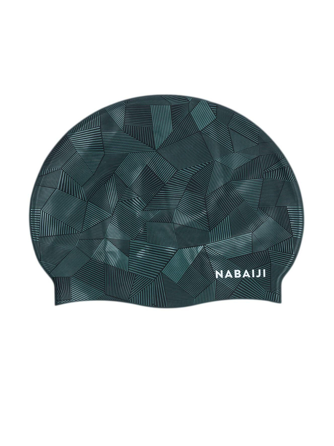 Decathlon NABAIJI - Adult Dark Green Printed Silicone Swimming Cap