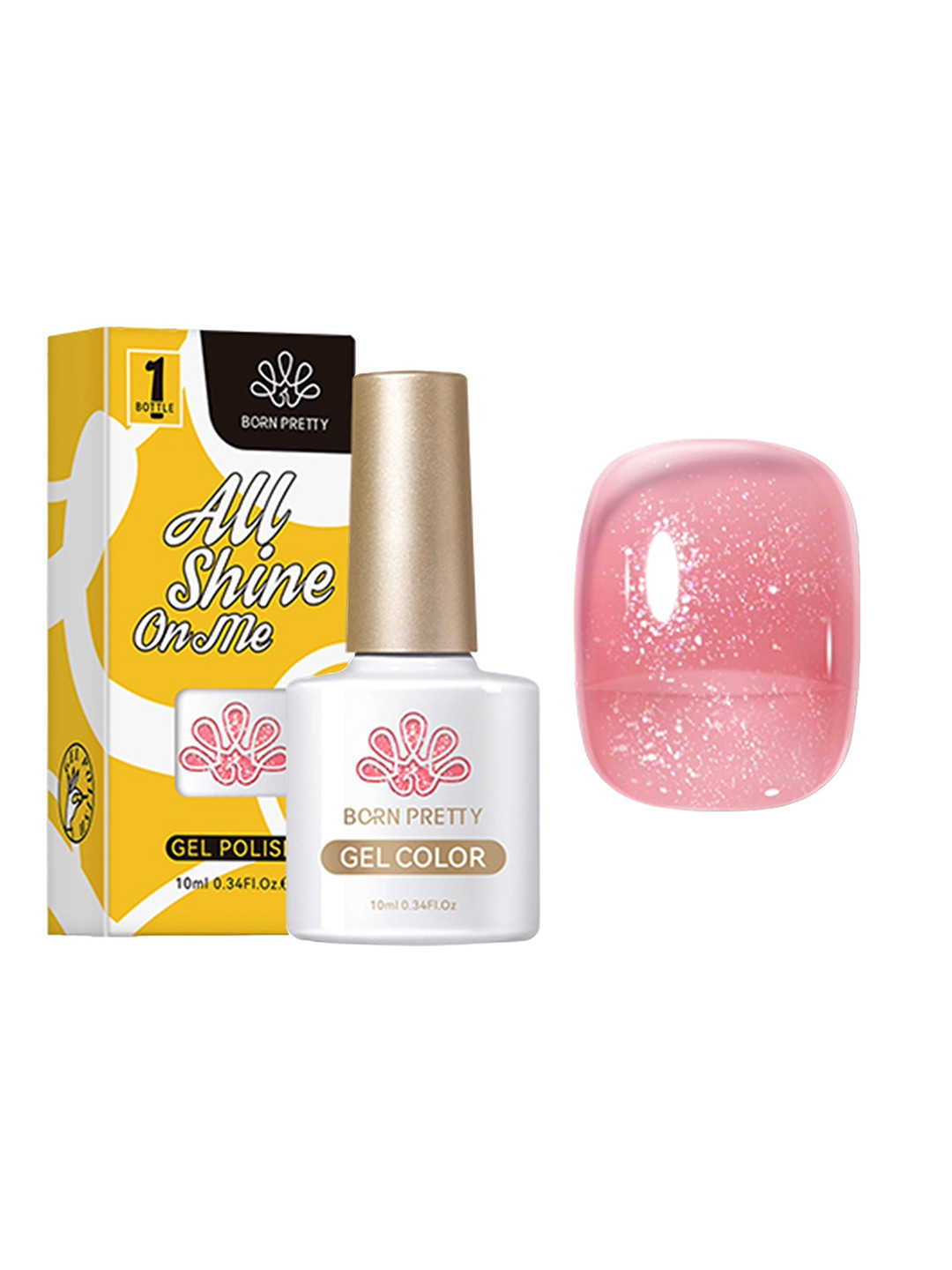 BORN PRETTY Jelly Nude Glitter Gel Nail Polish -10ml - JN59