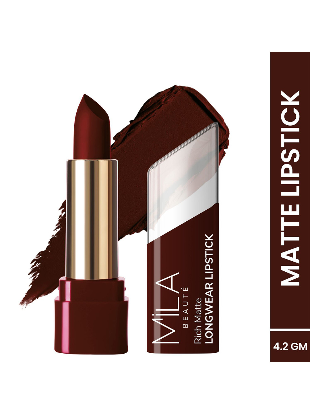 MILA BEAUTE Rich Matte Long Wear Lipstick - 4.2 g Each - Dolche - 623