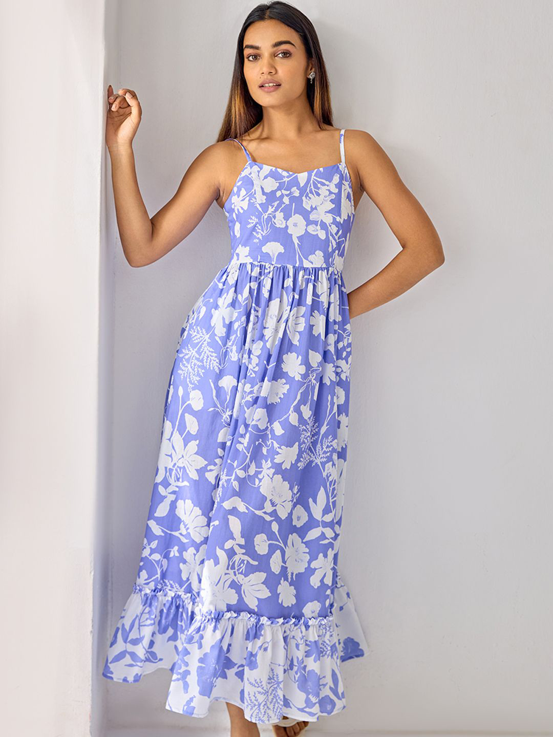 Ancestry Floral Print Formal Fit & Flare Maxi Dress