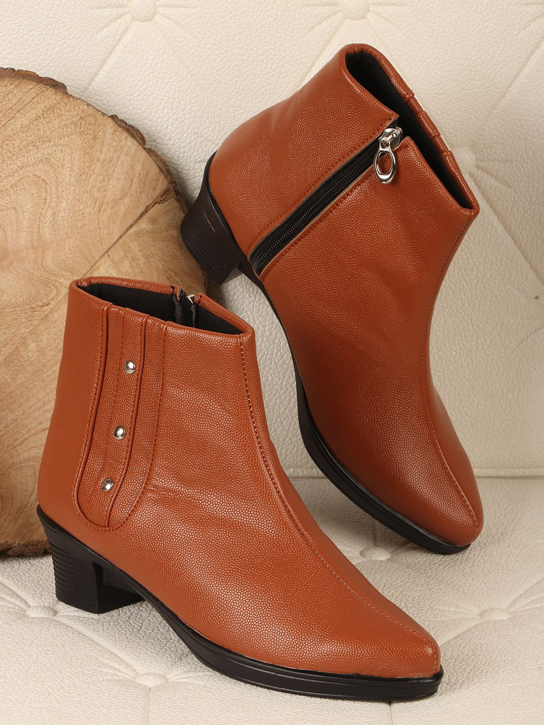 Denill Women Mid-Top Ankle-Heel Winter Boots