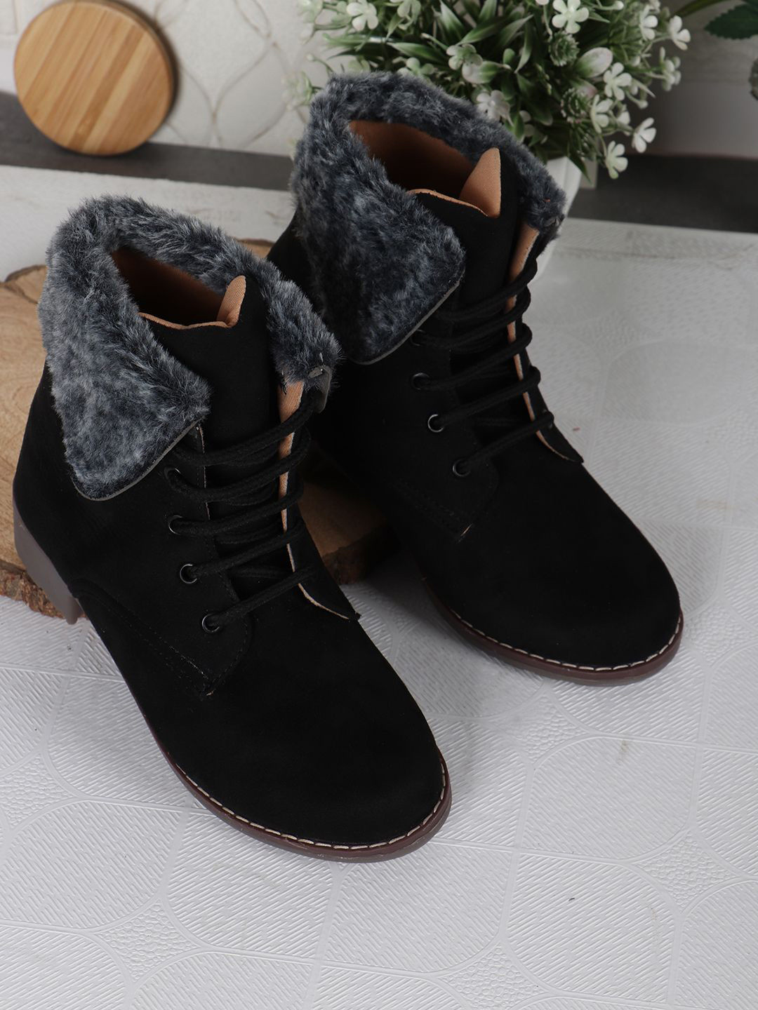 Denill Women Wedge-Heel Winter Boots