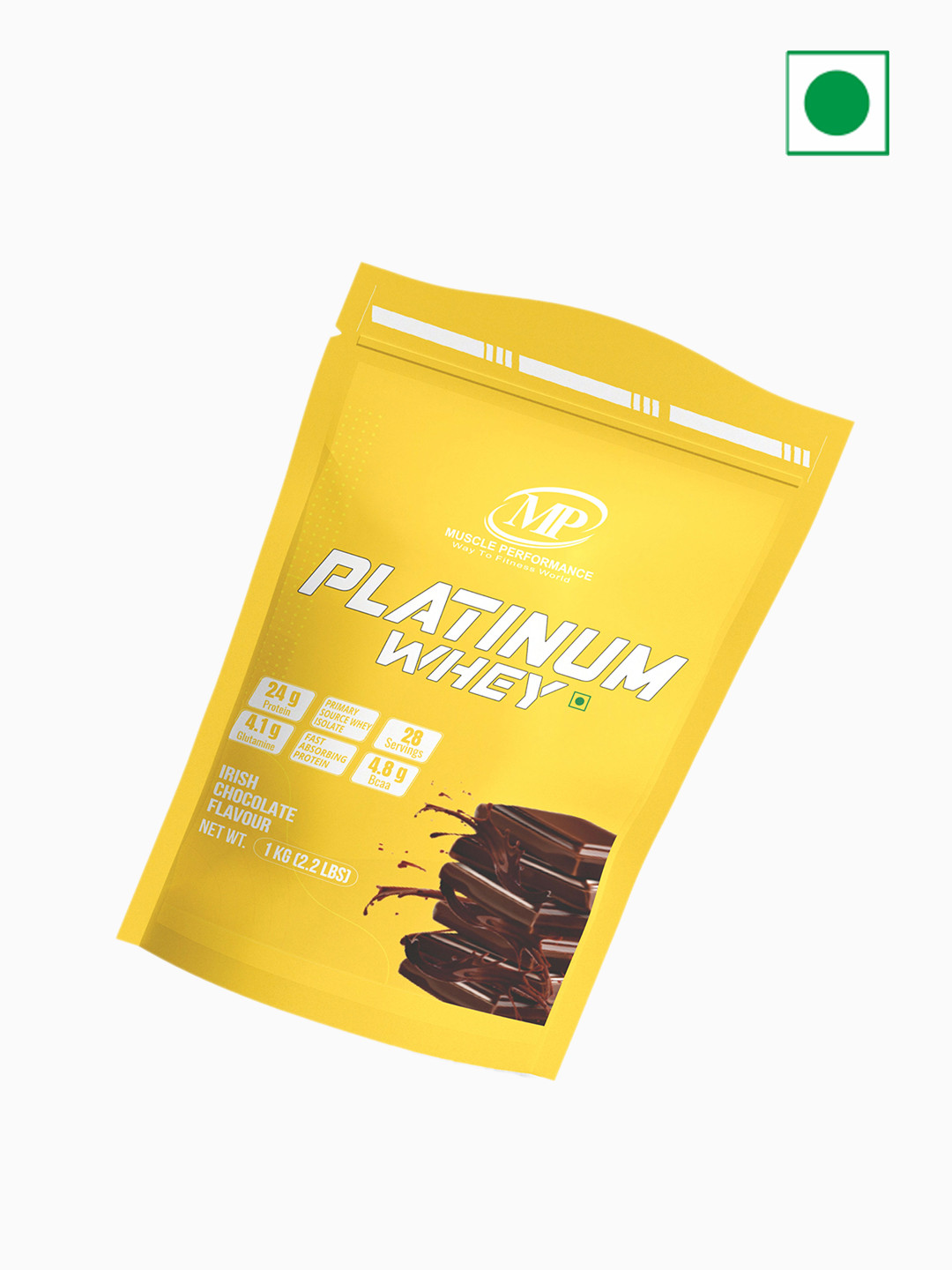 Muscle Performance Platinum Whey Protein - 1 Kg - Irish Chocolate Flavor