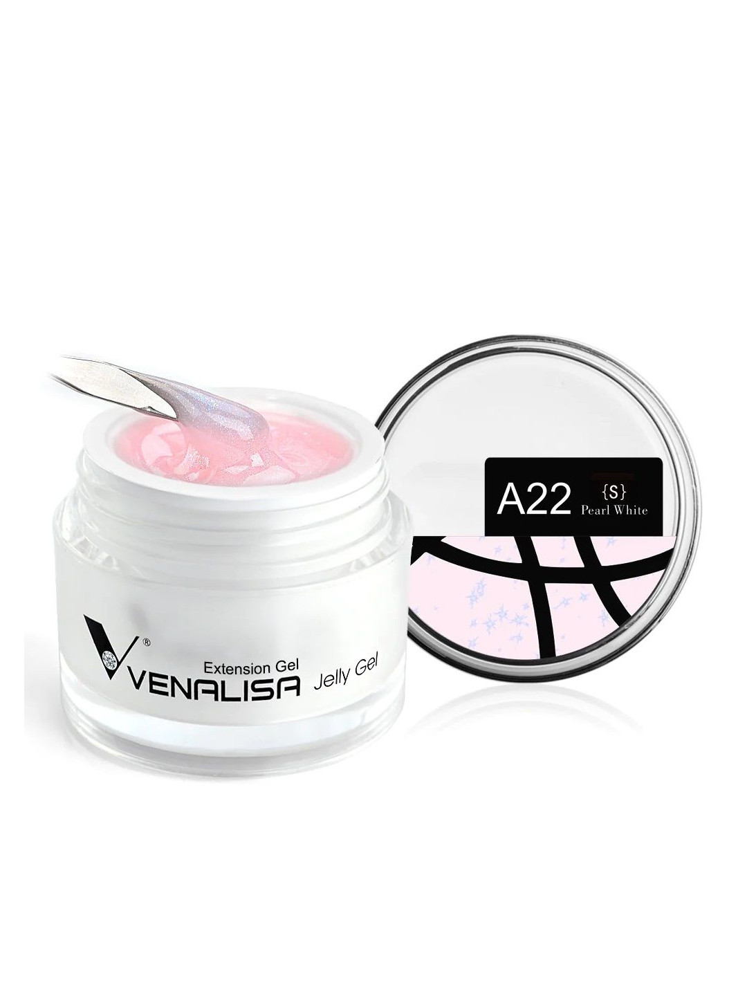 VENALISA UV Sculpture Nail Extension Hard Jelly Builder Gel - 15 ml -Pearl White A22 (S)