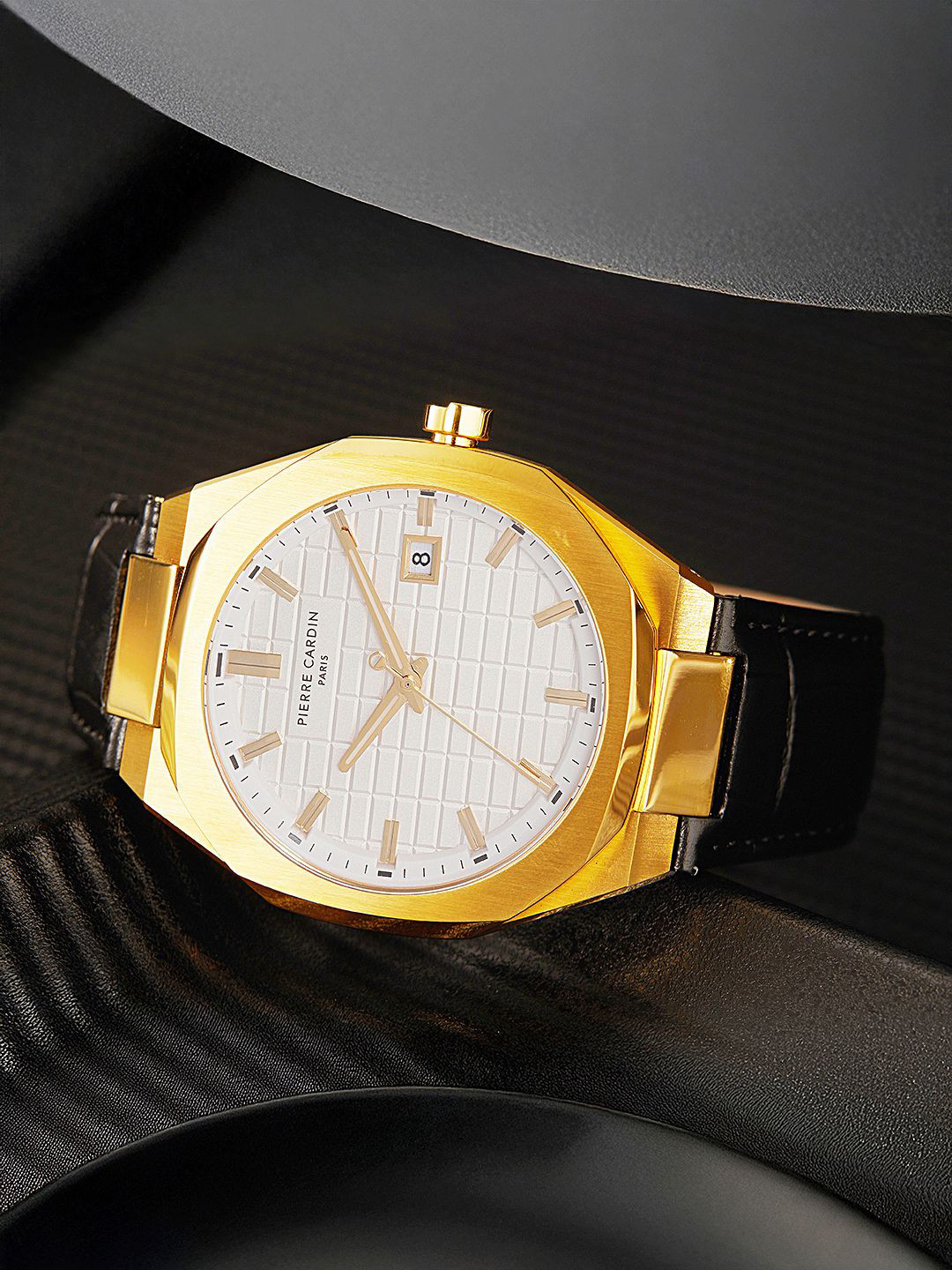 pierre cardin Men Dial & Leather Straps Analogue Multi Function Watch CF.1000.LB.4