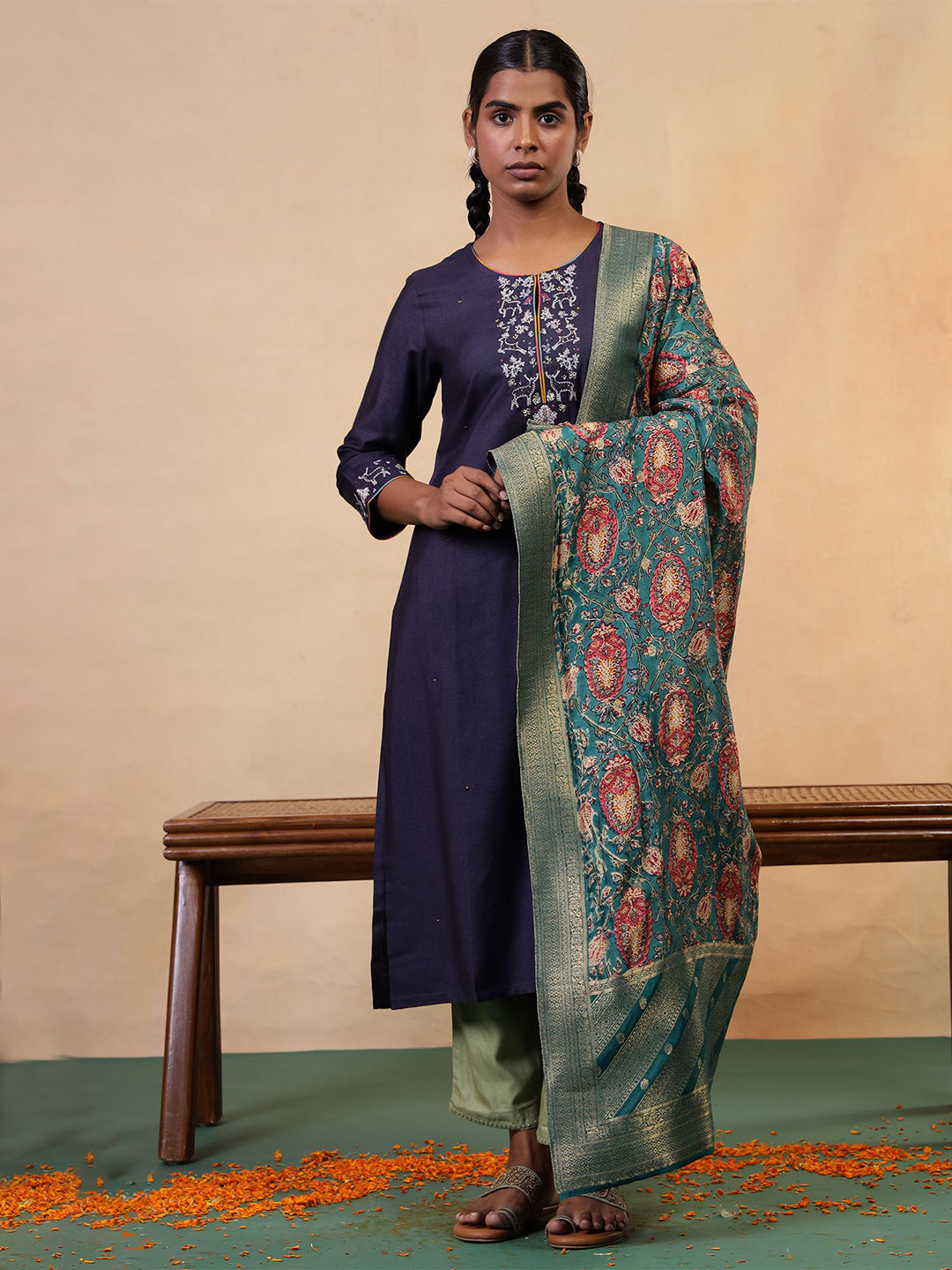 Folk Song Printed Viscose Rayon Dupatta