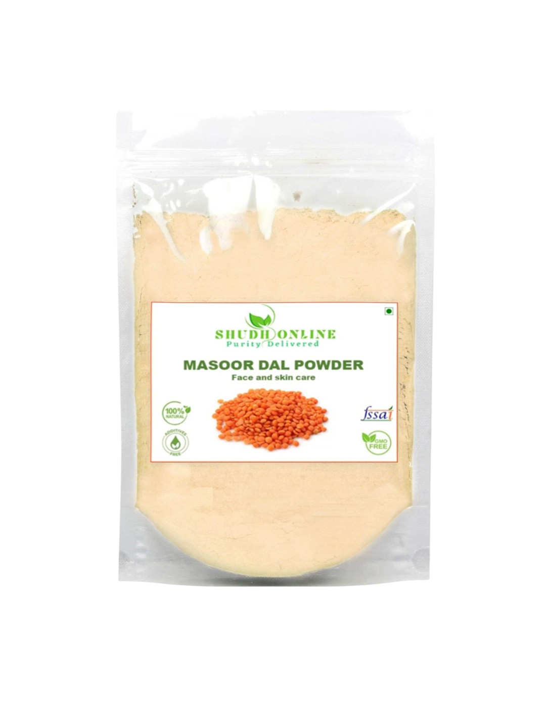 Shudh Online Masoor Dal Powder Face Pack For Skin & Face Care - 200 g
